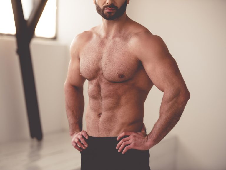 Handsome muscled man